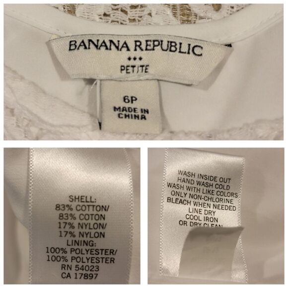 Banana Republic White Flower Lace Sheath Dress - Picture 8 of 16